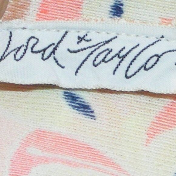 LORD & TAYLOR Robe, XXS, Wrap, Orange/Blue floral, long sleeves - Picture 8 of 8